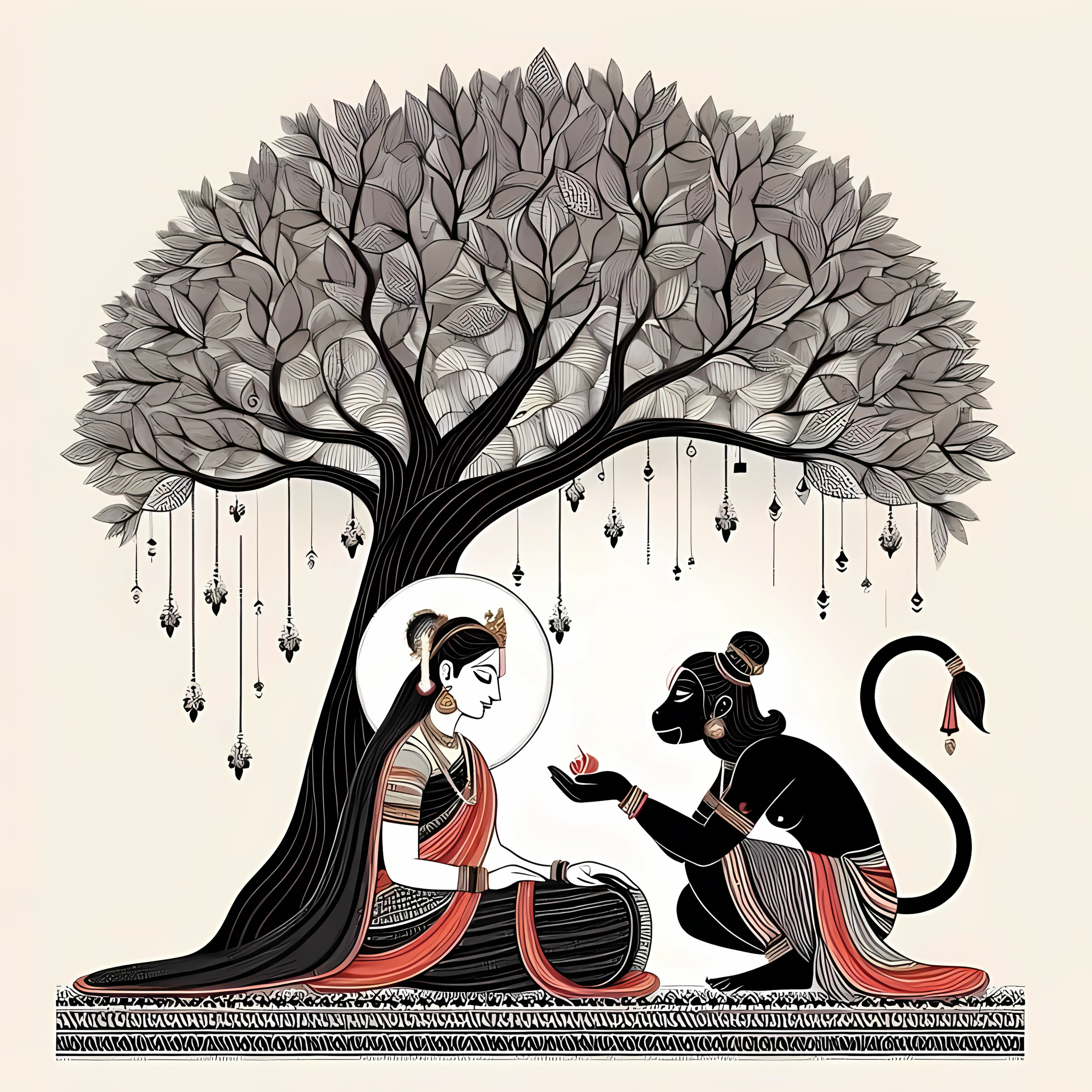 Spiritual wisdom tree illustration